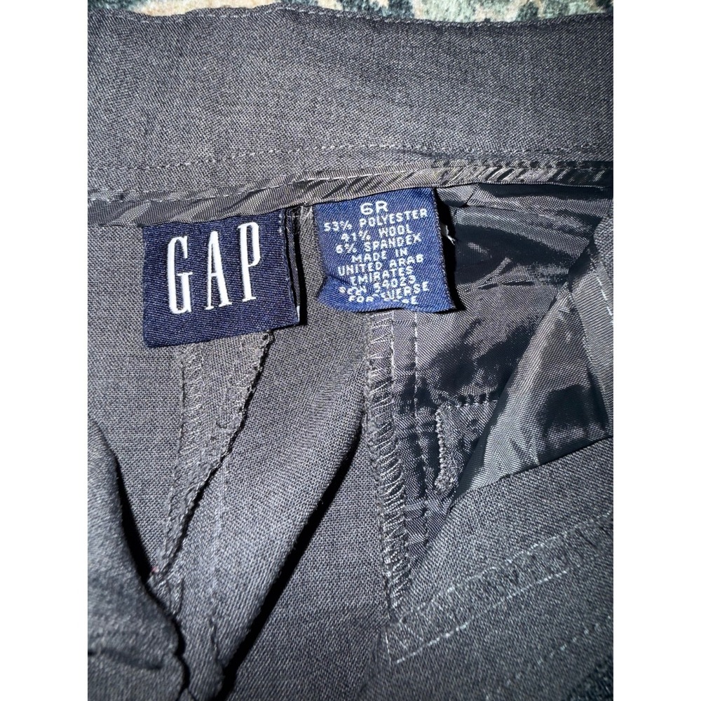 Gap Gray Women's Dress Pants Charcoal Gray Wool Blend Trousers | size 6 r - Picture 10 of 12